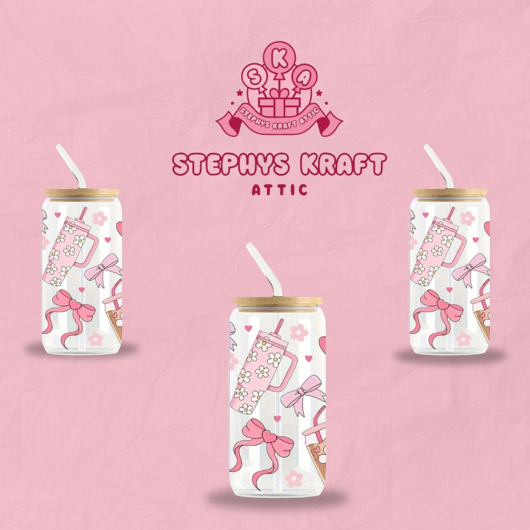 16 oz Bow-quet Libby Glass Cup